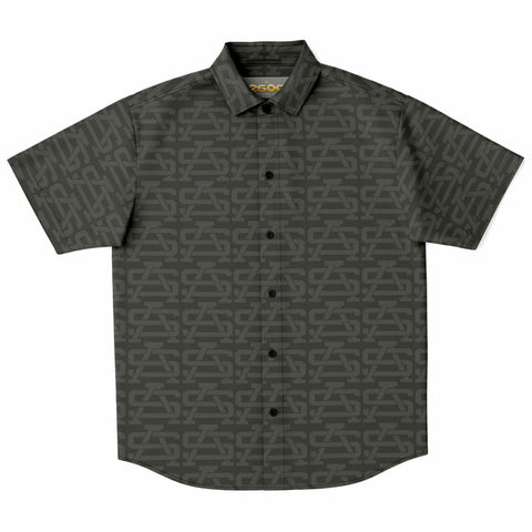 2600 Nation® Black - Short Sleeve Button Down Shirt