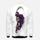 Big Purple - Stand Collar Zipper-up Hoodie (Image on Front ONLY!)