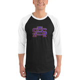 Big Purple - 3/4 sleeve raglan shirt